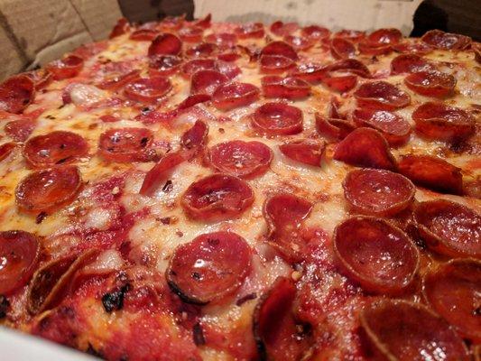 Franco's Pizza - Double Pepperoni and Cheese.