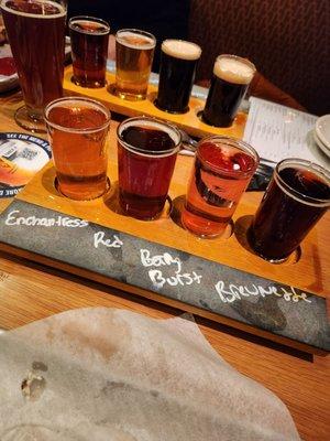 Flight of BJ's beer