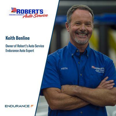 Your local auto repair shop owner is featured on TV commercials with Endurance Extended warranty company!