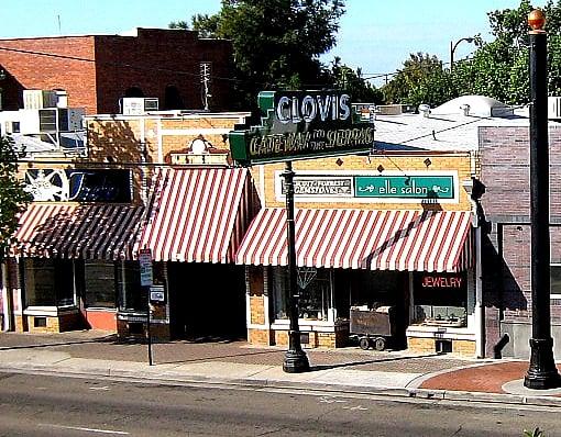 Located on Clovis Ave.- In middle of Old Town Clovis.