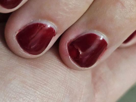 Gel manicure at Soho. Bad experience.