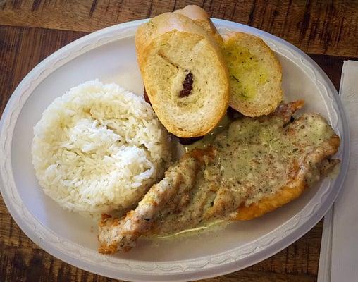 Fish fillet with lemon butter sauce