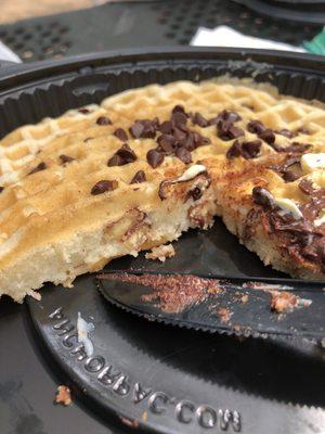 Our choco chip pancake that unexpectedly came with pecans. Good thing I like nuts and am not extremely allergic to them!