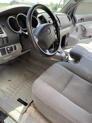 Seat Stains, dog hair, and floor mat stains removed