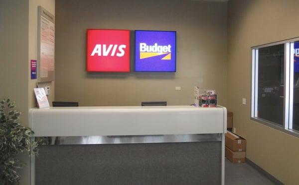 Customer service desk. As you can see, it's a shared Avis and Budget location (same parent company).