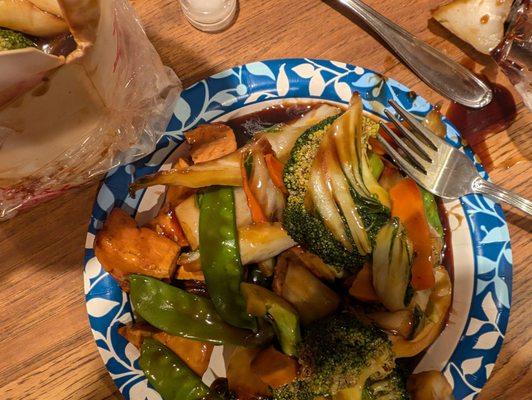 Mixed Chinese veggies, and tofu and veggies