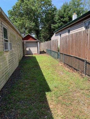 Far view of garage/shed after