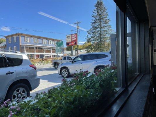 Lutz's Automotive from inside waiting area.