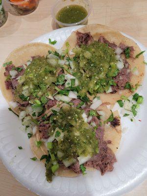 Lengua tacos. Super yummy