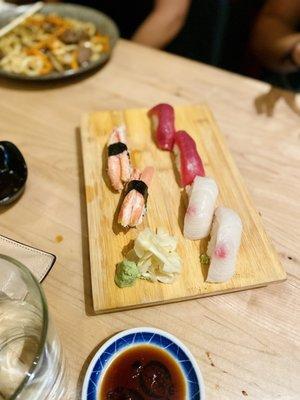 Nigiri (crab, tuna, yellowtail)