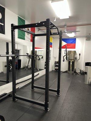 Private room with power rack and functional cable machine