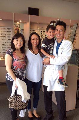 A visit from some of Dr. Au's family today for their eye exam. Thanks for making that long drive to see us today!