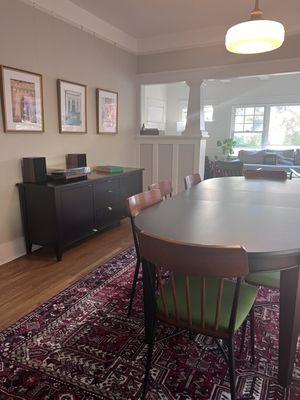 Credenza and dining table