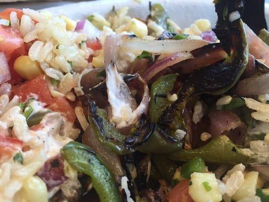 Is that burned veggies on that veggie salad? Why, yes, yes it is!