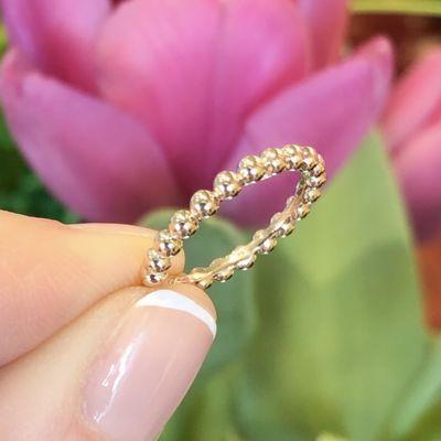 Gold Beaded Ring