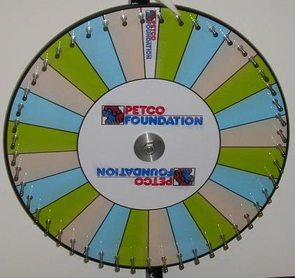 24inch Custom Prize Wheel for the PETCO Foundation. www.promowheels.com