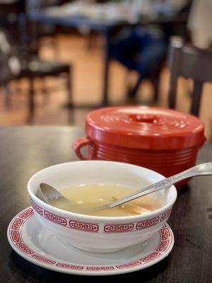 One of the few restaurants still provide soup and rice as part of lunch menu