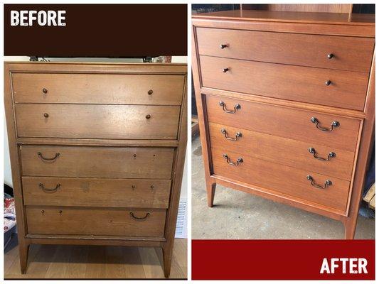 Mid Century Modern Dresser Refinishing