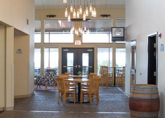 Lobby leading into tasting room area