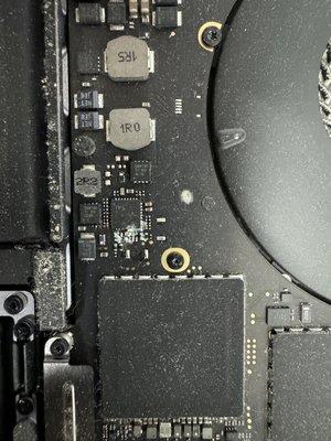 Macbook Pro water Damage Repair