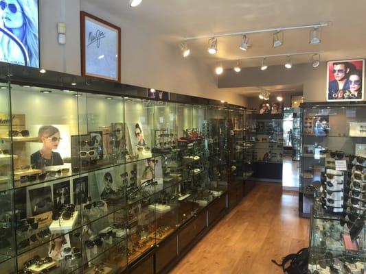 Inside Time after Time. Family run store. Great selection of sunglasses.