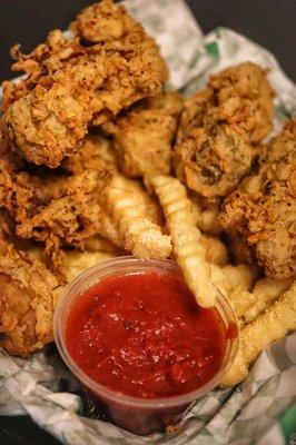 Lemon cajon vegan fried chicken & French fries