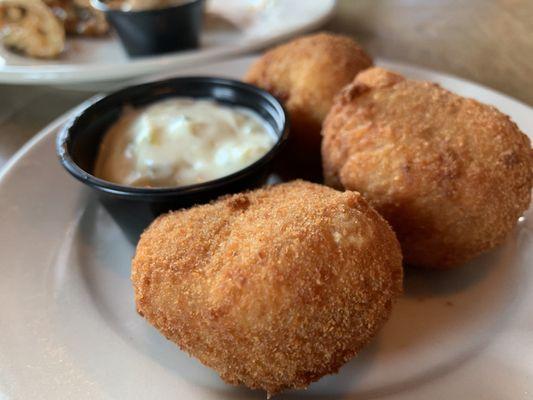 Crab boulettes.  Perfection! *Chef's kiss*