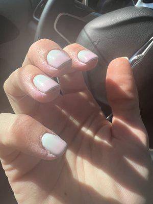 Horrible nails.