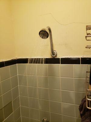 Worst shower. No pressure and very tiny.