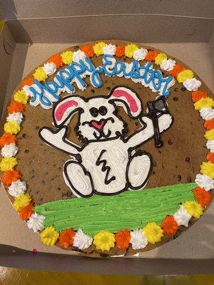 Easter Bunny Axe Cookie Cake