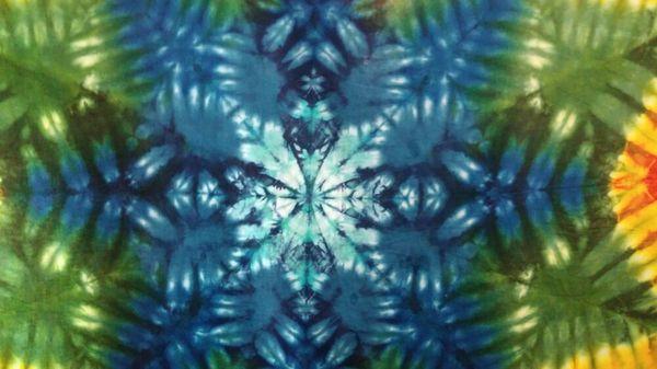 Center of tie dye tapestry