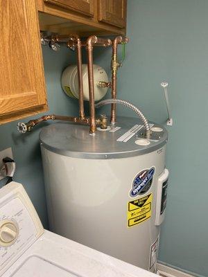 Residential water heater install