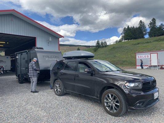 Our newest addition to our camping experience-- the 2018 Falcon F-Lite.