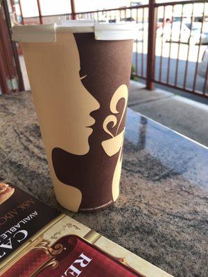 The coffee was great, the graphic of the cup was so cute, I'm about details lol