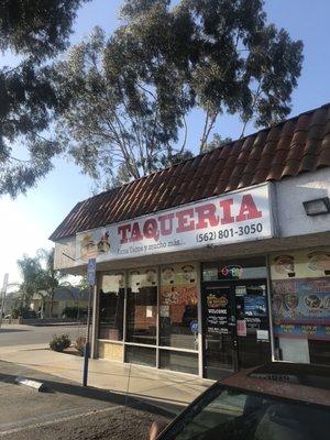 Outside the Taqueria