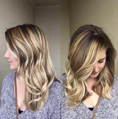 Hand painted balayage