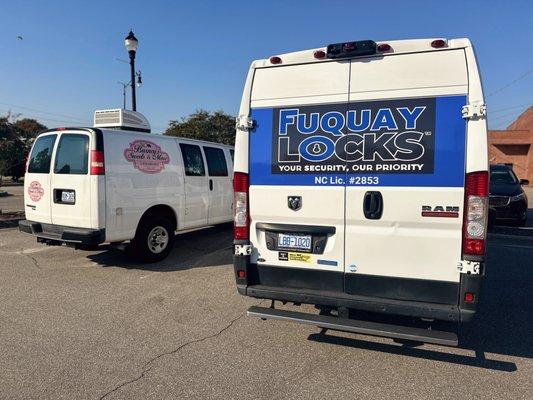 Visiting a bakery van to retrieve a key locked inside