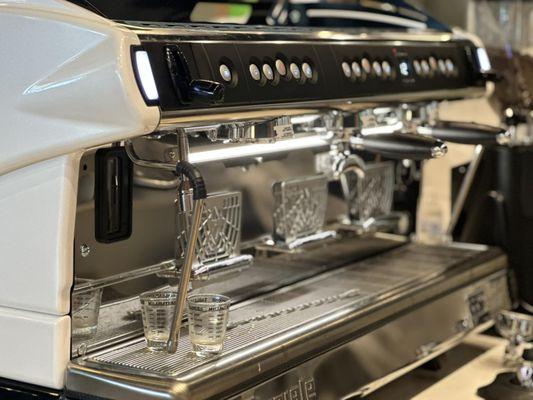 Pretty machines make delicious coffee.