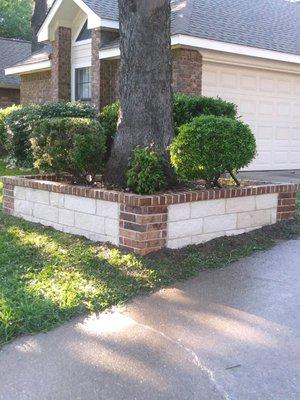 Stone brick planter.