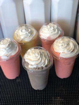 Most sales smoothies: Cookie n' cream, strawberry banana, mango and Taro