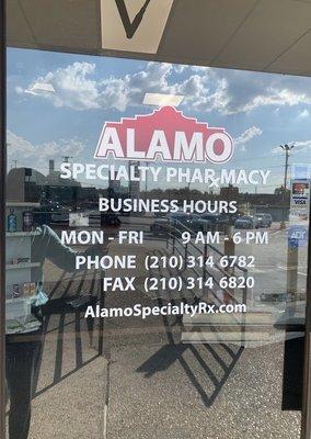 Alamo specialty pharmacy business hours.