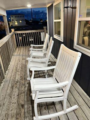 Rockers on the porch for eatin' ice cream in.