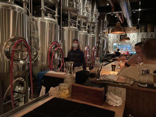 The double holding tanks in very cool and means serious biz - how they have 8 VG beers on tap