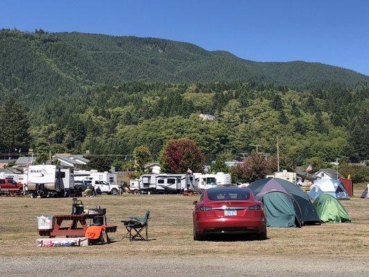 Big open fields for camping