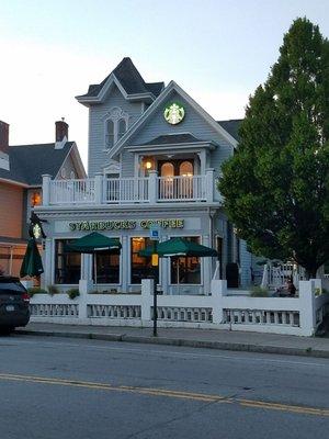 This looks more like a haunted house than a Starbucks but then again I do tend to ghost whenever my friends drag me in here