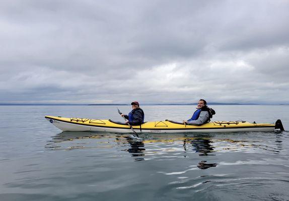 Two people in a kayak