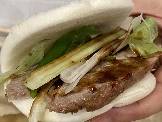 Peking duck in a bun