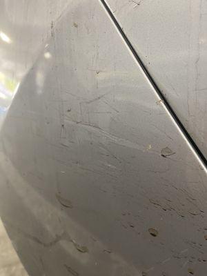 Right rear Bumper paint damage