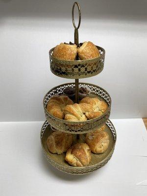 Mini breakfast pastries, a custom order item, but perfect for your tea party!