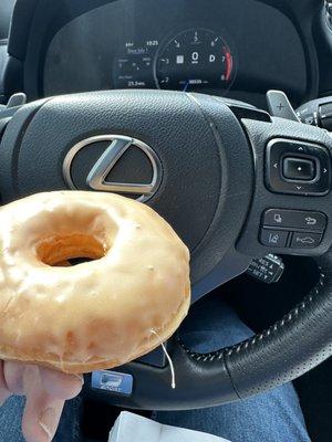 Black Hair attached to the donut.   Totally gross!